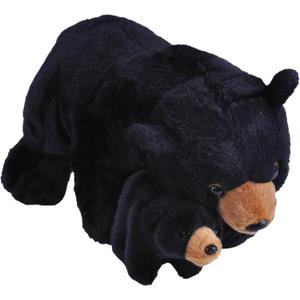 Wild Republic Mom & Baby Black Bear Plush, Stuffed Animal, Plush Toy, Gifts for Kids, 15"