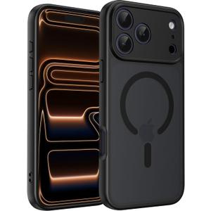 MYY Magnetic for iPhone 17 Pro Max Case, Upgraded [Full Camera Protection] [Compatible with Magsafe] [Translucent Matte] Military-Grade Drop Shockproof Protective Phone Cover 6.9 Inch, Matte Black