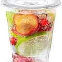 SHOPDAY 8 oz-Plastic-Cups-with-Lids - 150 Pack Disposable Clear Cup with Lids, Small Cup for Cold Drinks Smoothie Food, Coffee Cups with Lids