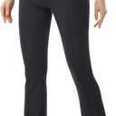 AFITNE Women's Dress Pants High Rise Flare Pants Pull On Stretchy Work Pants Business Office Casual Slacks with Pockets (Black, M)