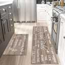 Farmhouse Kitchen Rug Sets of 2 Piece Non Slip Kitchen Rugs and Mats Washable Kitchen Mats for Kitchen Floor Mat Carpet Runner Rugs for Hallway Laundry Decor 17"x30"+17"x47"