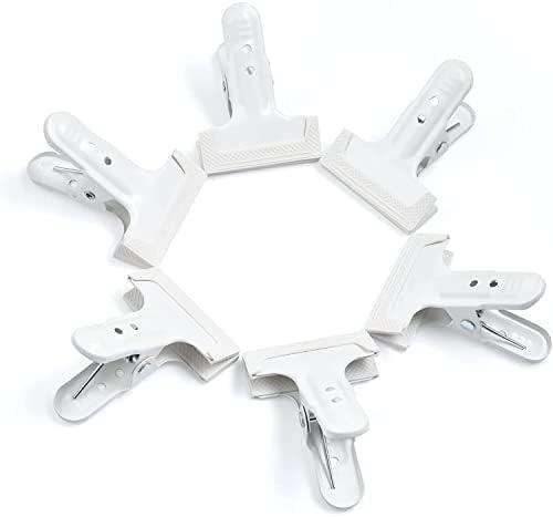 KAGYOKU Backdrop Spring Clamps 4 Pack Large Heavy Duty Photography Backdrop 4" Clips for Background Backdrops Stand, Woodworking, Home Improvement (White)