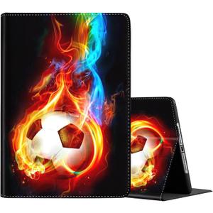 Case for iPad Pro 11 Inch 4th/3rd/2nd/1st Generation 2022/2021/2020/2018, Multi-Angle Smart Stand Cover Auto Sleep/Wake Fit iPad Air 4/5Color Flame Soccer