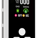 5 in 1 Carbon Monoxide Detectors, CO Detector with Battery Backup and HD Digital Display,Perfect for RV Travel and Home, White