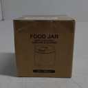 19oz Insulated Vacuum Food Jar with Buckle Lid Wide Mouth Soup Thermo for Hot Food Kids Leakproof Stainless Steel Lunch Container- Black-1Pack (17OZ)