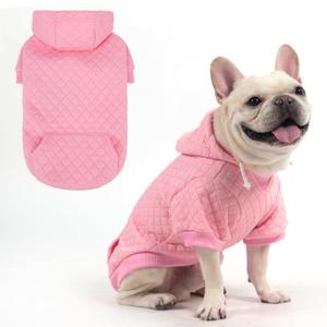 3 x KOOLTAIL Dog Hoodie for Small Medium Large Dogs, Ultra-Warm & Soft Winter Fall Fleece Dog Hooded Sweatshirt Clothes Sweater, Lightweight Pullover Coat for Boy Girl Bulldog Pitbull Puppy Cats,Pink S