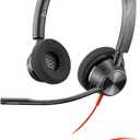 Poly Blackwire 3320 Wired Headset (Plantronics) Flexible Microphone Boom Hi-fi Stereo - Connect to PC/Mac via USB-C or USB-A - Certified for Microsoft Teams