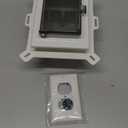 Recessed Outlet Box, DBHS1C-1 Low Profile Electrical Outlet Boxes, Wall Plate Kit for New Vinyl Siding, Enclosed Weatherproof Pack with Duplex & Decorator Style Covers, 1-Gang, Horizontal, Clear