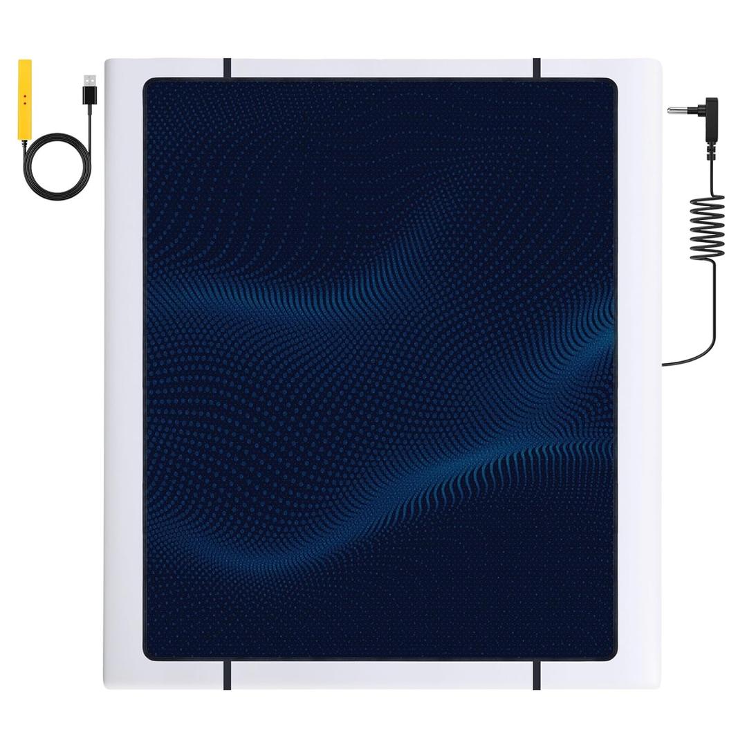 Grounding Mat for Bed, Grounding Pad for Sleeping, Help Improve Sleep, with grounding Test Pen and grounding Cord (Black, King Max(72.3 * 54inch))