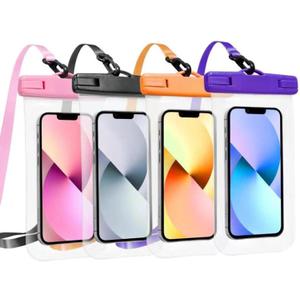 Smartphone Waterproof Bag Double-Sided HD Transparent 7-inch Universal (azure)