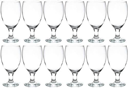 Vikko Classic Goblet Party Glasses, 20 Ounce Iced Tea and Water Goblets, Set of 12, Dishwasher Safe Durable Glassware