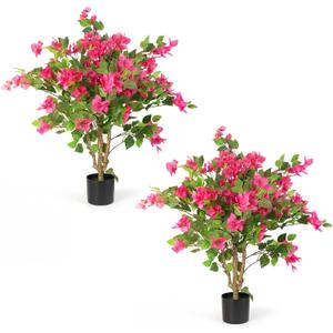 3FT Artificial Bougainvillea Tree, Faux Bougainvillea for Indoor Outdoor Decor, Lifelike Bougainvillea Artificial Flowers Plant for Outdoors, Front Porch, Entryway, Office & Living Room