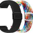 2 Pack Quick Release Braided Bands - 18mm 19mm 20mm 22mm 24mm Solo Loop Adjustable Soft Band for Women Men