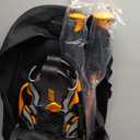 G2 21/25/30/36 Inches Light Weight Snowshoes with Toe Box, EVA Padded Ratchet Binding, Heel Lift, Flexible Pivot Bar, Durable Back Strap, Trekking Poles, Carrying Bag, Snow Baskets (Orange)