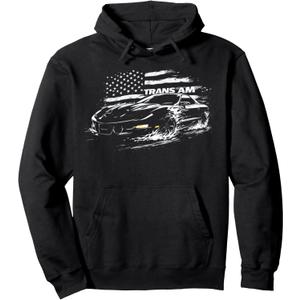 1998 Trans Am Classic Car with Flag Patriotic Trans Am Car Pullover Hoodie