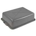 Kekow 2-Pack 8 L Commercial Box Tub, Small Plastic Bus Box (gray and black)