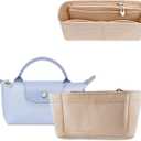Chispee Purse Organizer Insert Felt Bag Organizer fit Longchamp/GG Marmont Matelasse Shoulder Bag Storage & Finishing Inner Bag Liner Handbags Insert Organizer, Beige