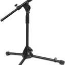 OnStage On-Stage MS7411B Short Drum/Amp Tripod Microphone Stand with Boom, Black