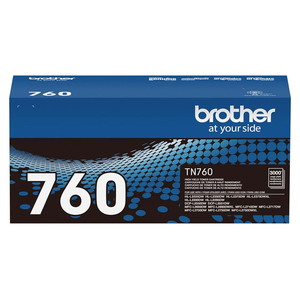 Brother Genuine TN760 High Yield Black Toner Cartridge, (For use with MFC-L2710DW MFC-L2750DW HL-L2350DW HL-L2370DW HL-L2395DW HL-L2390DW DCP-L2550DW Printers)