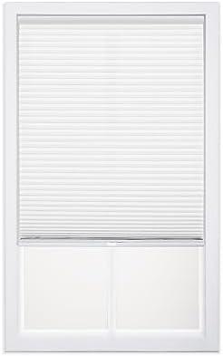 DEZ FURNISHINGS Cordless 1" Light Filtering Cellular Shade, 34"W x 64"H, White