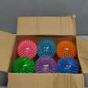 12 Pcs 4.5 in Squeaky Dog Toy Balls Spiky Dog Balls Chew for Teething Durable High Bounce TPR Fetch Toy 9 Colors Water Toy for Large Medium Dogs Aggressive Chewers Clean Teeth and Training