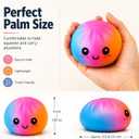 Mystery Colorful Dumpling Squishies with Steamer Box, Soft Stretchy Bao Bun Stress Relief Balls, Sensory Fidget Squeeze Toys for Anxiety Relief, Decompression Desk Toys