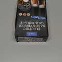 Gravity Electric Salt and Pepper Grinder Set White Elephant Gifts for Women Who Have Everything Grilling Men Kitchen Gadgets Housewarming Holiday Cooking Adults Idea Battery Operated Shakers Automatic (Black)