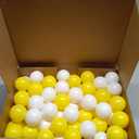 TRENDBOX Ball Pit Balls 100 - Macaron Colors Balls for Ball Pit, Play Tent Baby Playhouse Pool Birthday Party Decoration (G-Yellow&White)