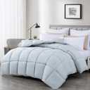 Chezmoi Collection All Season Oversized King Size Down Alternative Comforter - Plush Microfiber Fill - Box Stitch Quilted - Duvet Insert with Corner Tabs (Oversized King, Silver Gray)