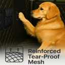 Dog Car Seat Cover for Back Seat with Visual Mesh Window - 100% Waterproof & Scratchproof 600D Oxford Dog Hammock for Car, Truck, SUV - Non-Slip Pet Seat Cover with Side Flaps, Universal Fit (Standard 54" W, Black)