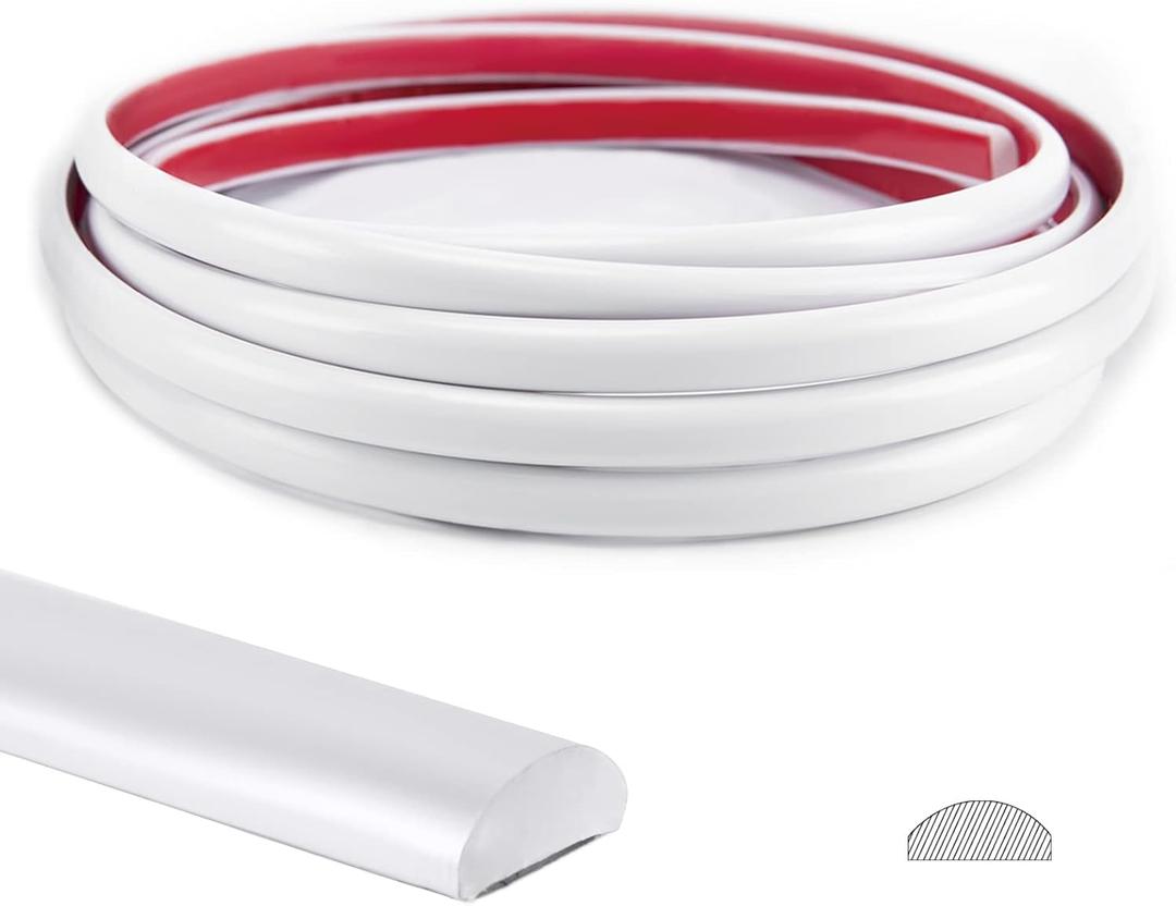 Art3d 10 Ft Peel and Stick Trim for Backsplash Tile Edge, Self-Adhesive Liner for Corner Decor in White,A17981WT