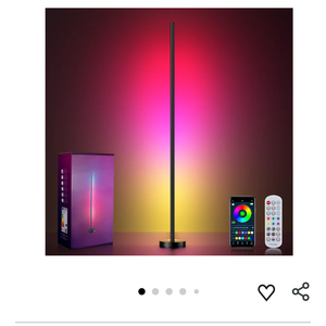 Smart RGBICW LED Corner Floor Lamp - 16 Million DIY Colors, 68+ Scenes, Music Sync, App & Remote Control, Color-Changing Ambient Lighting for Living Rooms, Bedrooms, and Gaming Rooms