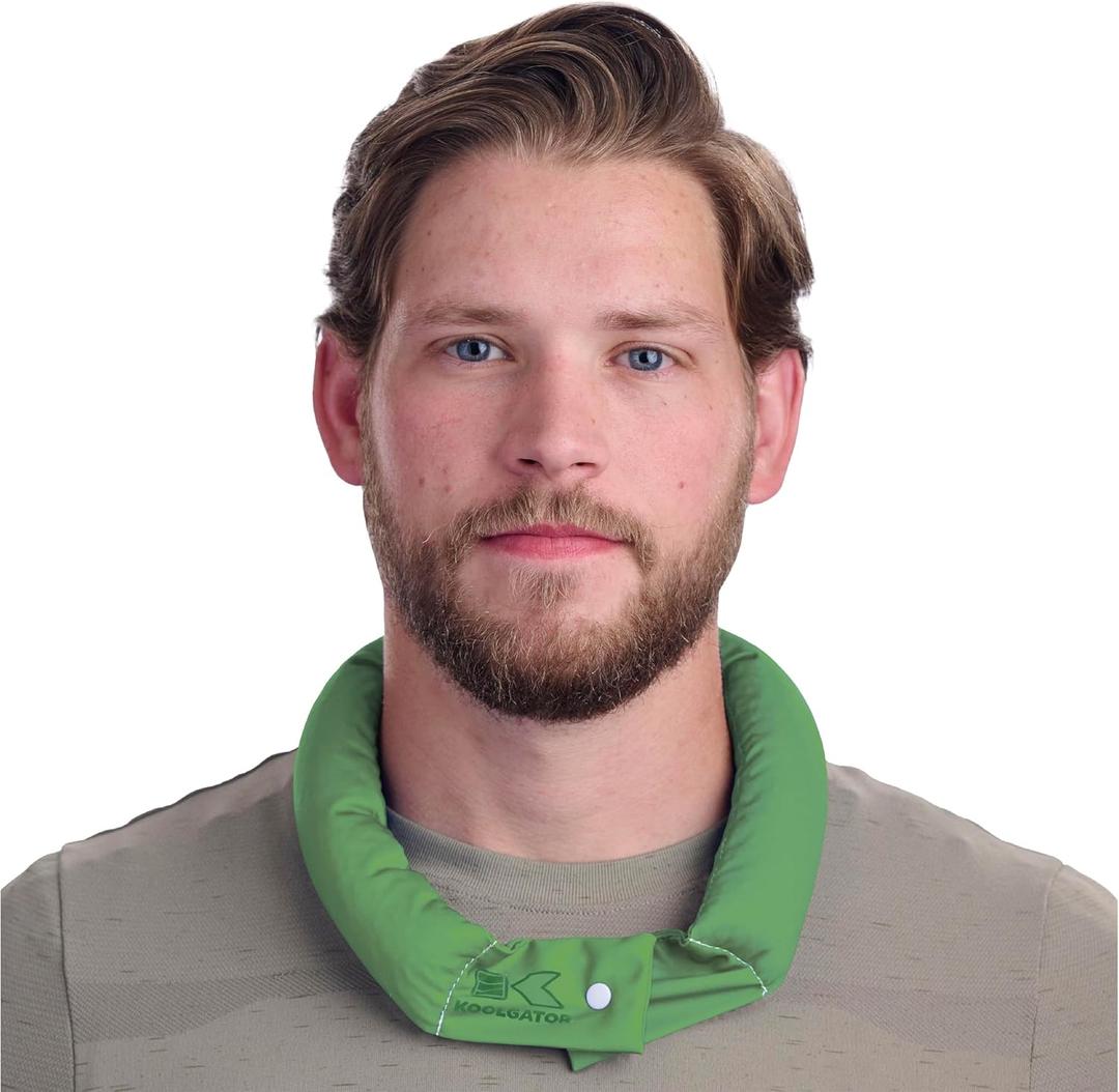 KOOLGATOR Evaporative Cooling Neck Wrap Reusable Neck Cooler with Long Lasting Relief During Hot Weather Activities, Sports, & Outdoor Work, Lime Green, 3 Pack