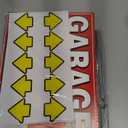 4 Packs Garage Sale Signs with Metal Stake 17" x 13" Double Sided Sign Garage Moving Signage Yard Sign, Weather-proof, Red, Corrugated Plastic