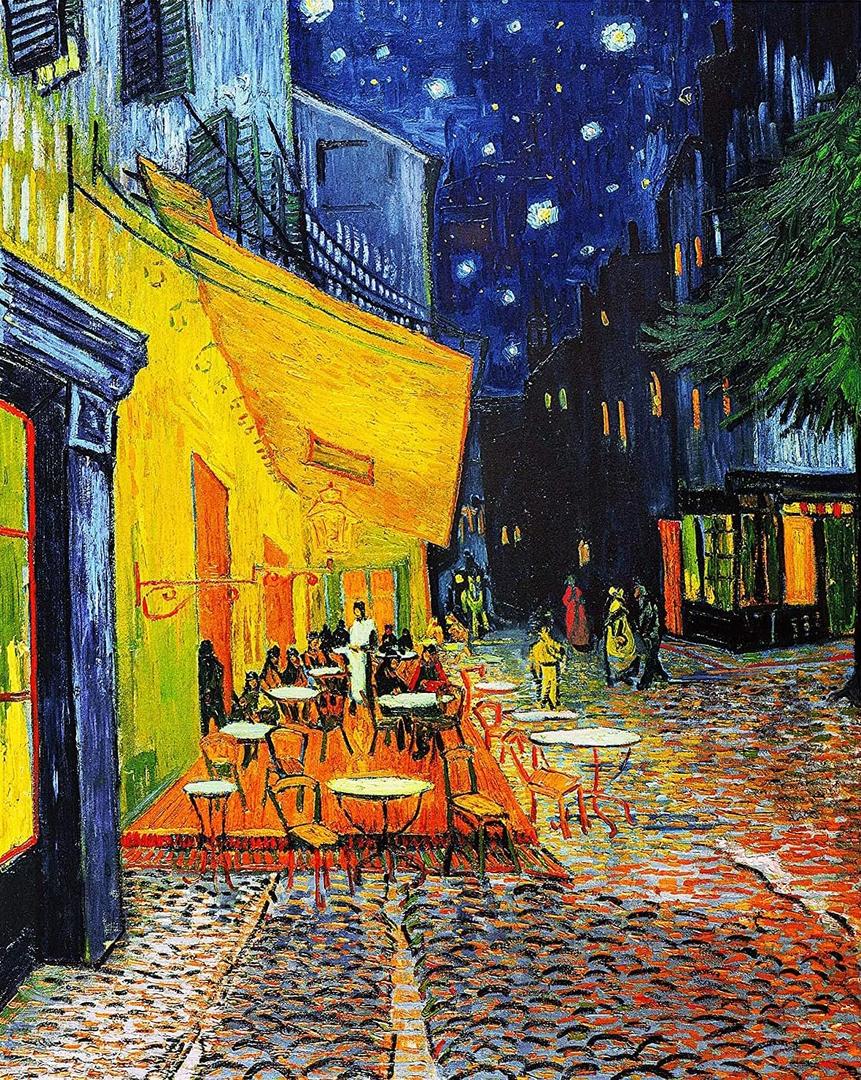 VeGuude Diamond Painting Kits for Adults, Van Gogh Cafe Terrace at Night Diamond Art DIY Round 5D Paint with Diamonds Pictures Gem Full Drill Diamond Dots for Home Wall Decor Gifts 12x16in