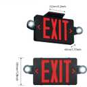 GZRUIYANG Black Housing Exit Sign with Emergency Lights Red, LED Emergency Exit Light with Battery Backup, UL 924 Certified, AC 120/277V, Commercial Emergency Lights Combo for Business - 1 Pack