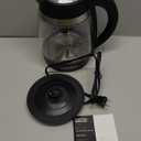 Chefman Electric Kettle, 1.8L 1500W, Hot Water Boiler, Removable Lid for Easy Cleaning, Auto Shut Off, Boil-Dry Protection, Stainless Steel Filter, BPA Free, Borosilicate Glass Electric Tea Kettle (Black)