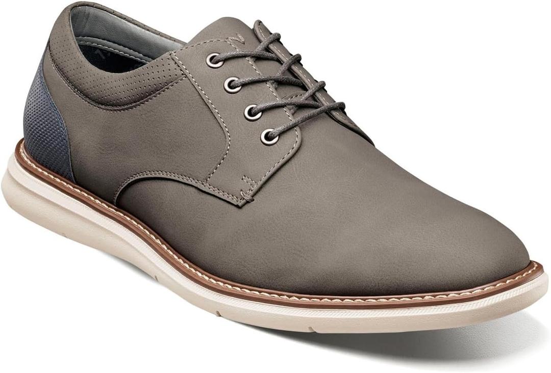 Nunn Bush Men's, Chase Plain Toe Oxford (9.5 Wide, Grey)