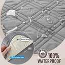 TAOCOCO Waterproof Sofa Covers for Dogs Pets with Non Slip Backing, Couch Seat Covers with Side Pocket for 3 Cushion Couch Washable Dog Couch Cover Protector Sofa Slipcovers(Sofa, Light Gray) 