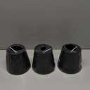 3Pcs Small Lamp Shade, E14 Clip on Pleated Fabric Barrel Lampshade for Table Chandelier Wall Floor Lamp, 3.3 inch Top x 4.7 inch Bottom x 4.3 inch Height (Black)