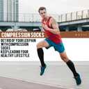 ACTINPUT Copper Compression Socks Men & Women 4 Pairs,Best Support for Nurses,Running,Cycling,FLying (Black, XXL)