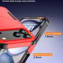 3 x Magnetic for iPhone 17 Pro Max Case [Compatible with MagSafe] [Shockproof] [Heavy Duty Protection] Pocket-Friendly & Tough Non-Slip Protective Phone Cover for iPhone 17 promax 6.9", Red