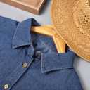 Denim Dickie Fake Denim Collar Faux Collars Dicky Collars for Womens Blouses Lady Girls Shirt Collar Detachable, One Size