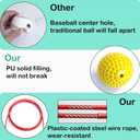 Baseball and Softball Batting Training Rope, Baseball Softball Hitting Trainer Aid,Rope Bat Swing Trainer,Baseball and Softball Training Equipment,Develop Better Hitting Skills