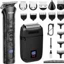 Ufree Beard Trimmer for Men, Foil Shaver Electric Razor, Shavers for Body Face Nose Ear, Cordless Hair Trimmer, Professional Hair Clippers, Mustache Grooming Kit Birthday Gifts for Men (Black)