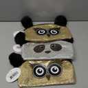 Inkology Pencil Pouch, 9"H x 6"W x 3/4"D, Panda 3 Pack