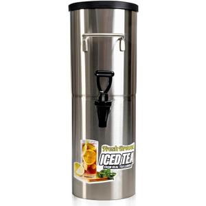 TQS CAFE Commercial Iced Tea Dispenser, 4 Gallon Stainless Steel Container