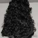 Topcosplay Men Wigs and Beard Long Staight Cosplay Halloween Costume Wig (Black)