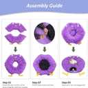 Cat Tunnel Bed for Indoor Cats - Cute Cat Donut Tunnel with Washable Circle Cushion - Multi-Purpose Cat Bed & Peekabo Cave, Pet Playground Toys for Kittens, Puppy, Rabbit