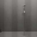 Frameless Shower Door Bottom Seal with Drip Rail for 3/8"(10mm) Glass, Length 27.5"/0.7m, Glass Door Sweep Stop Shower Leaking